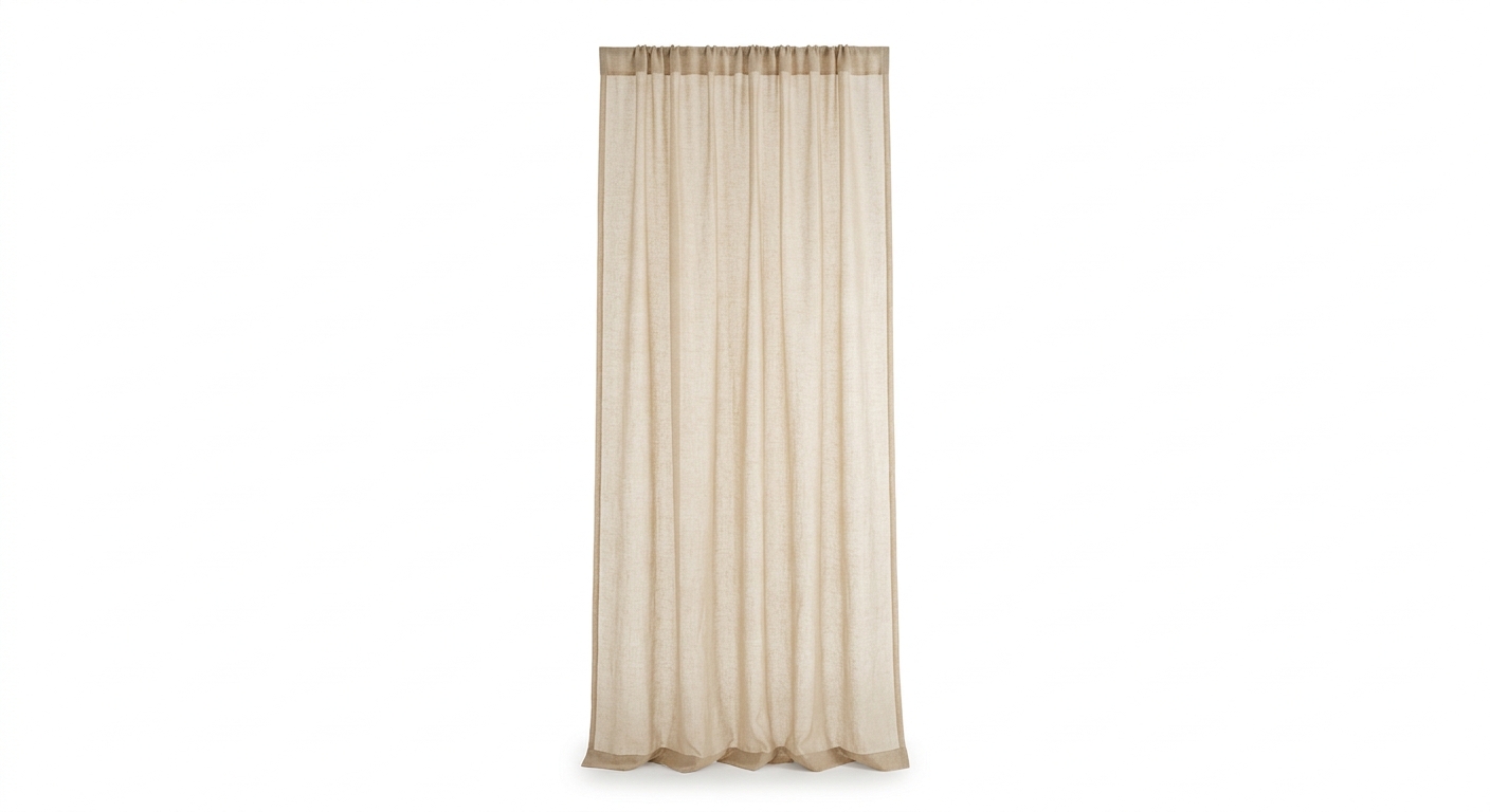 Warm sheer curtain panel (Beige Fabric)