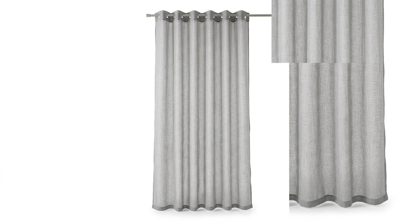 Warm sheer curtain panel (Gray Fabric)