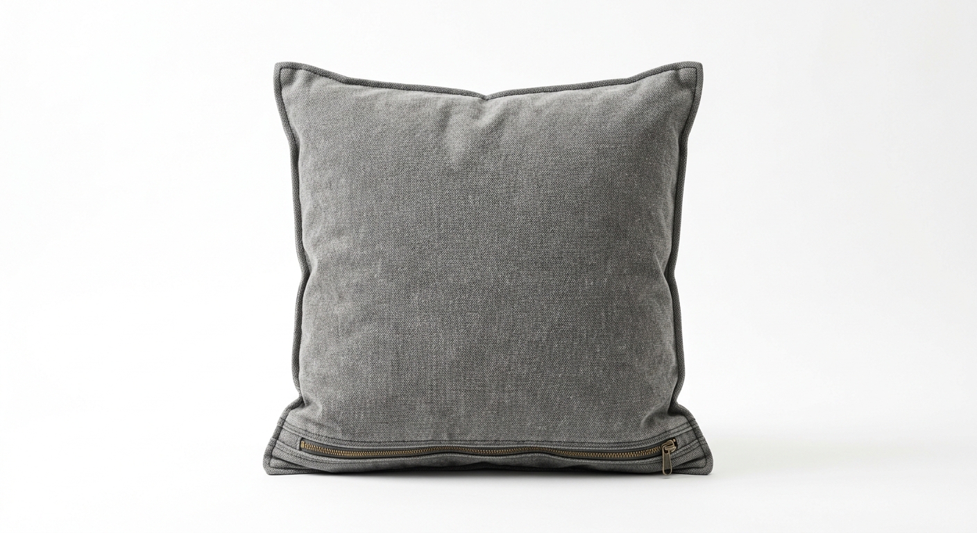 Industrial throw pillow (Gray Fabric)
