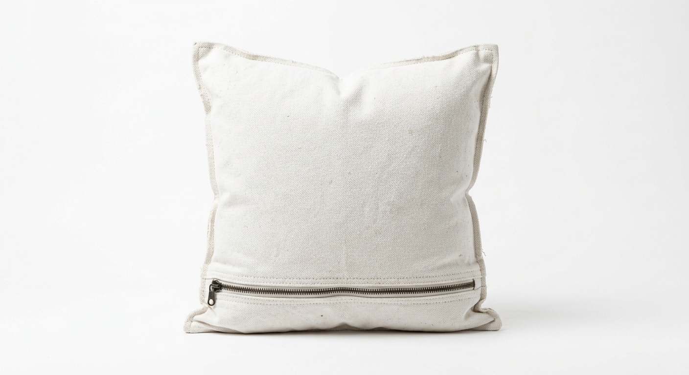 Industrial throw pillow (White Fabric)