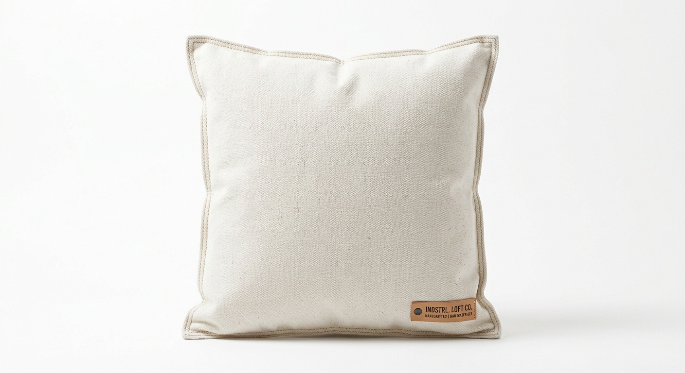 Industrial throw pillow (White Fabric)