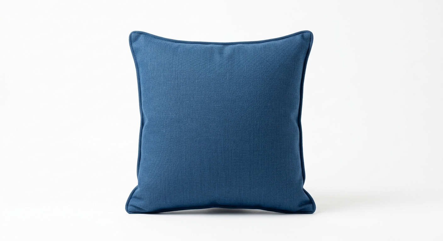 Minimalist throw pillow (Blue Fabric)