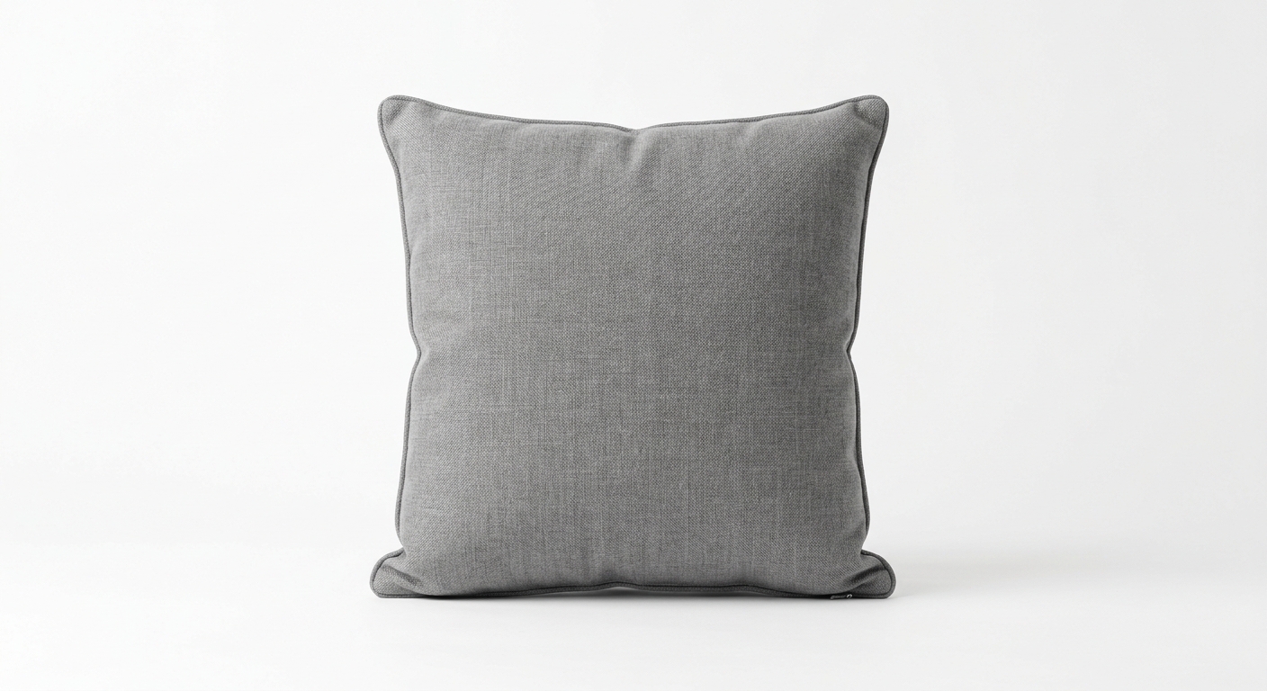 Minimalist throw pillow (Gray Fabric)