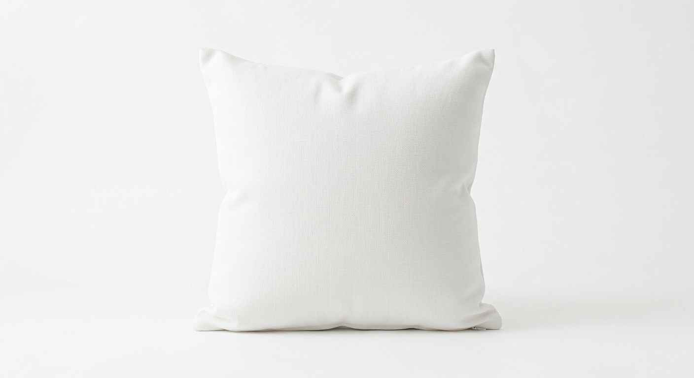 Minimalist throw pillow (White Fabric)