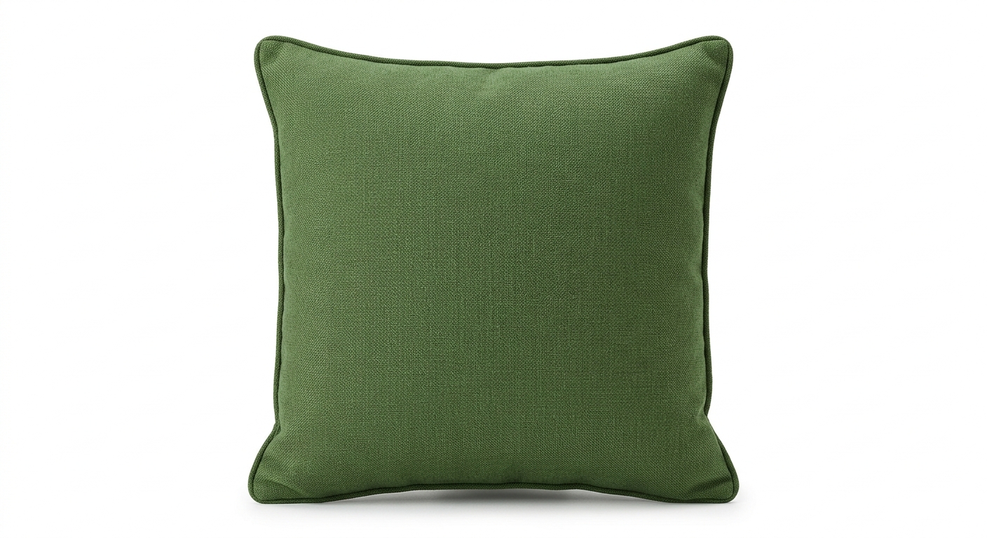 Modern throw pillow (Green Fabric)