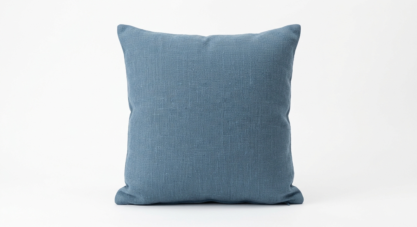 Scandinavian throw pillow (Blue Fabric)