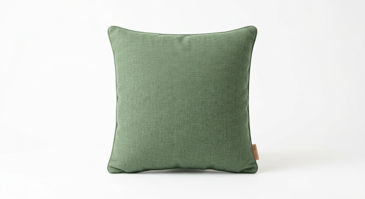 Scandinavian throw pillow (Green Fabric)