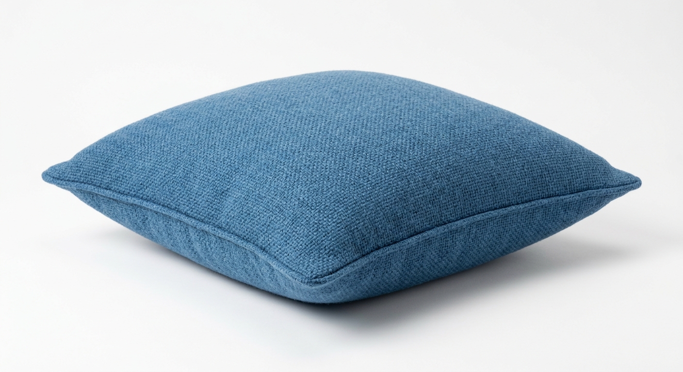 Warm throw pillow (Blue Fabric)