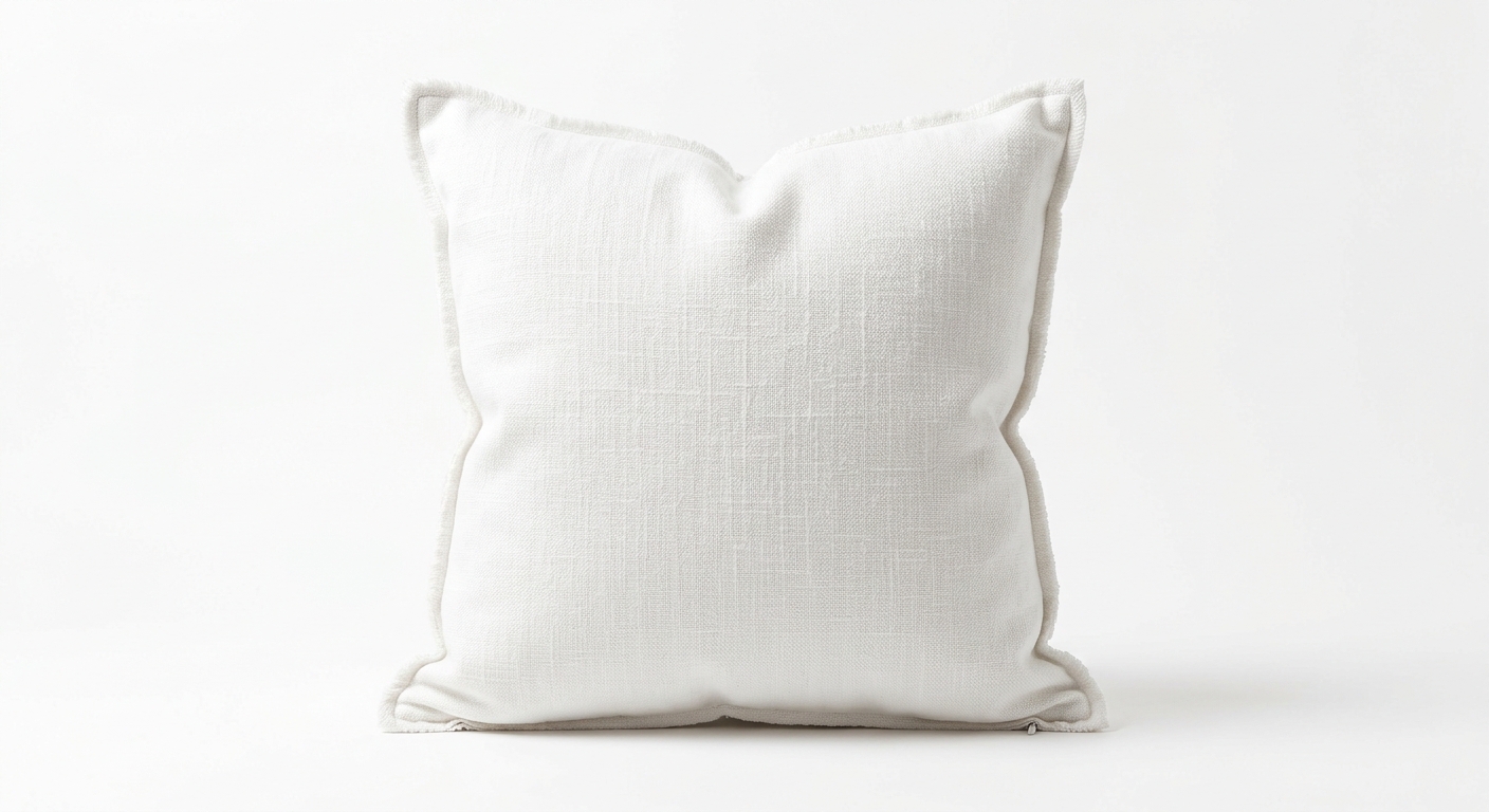 Warm throw pillow (White Fabric)