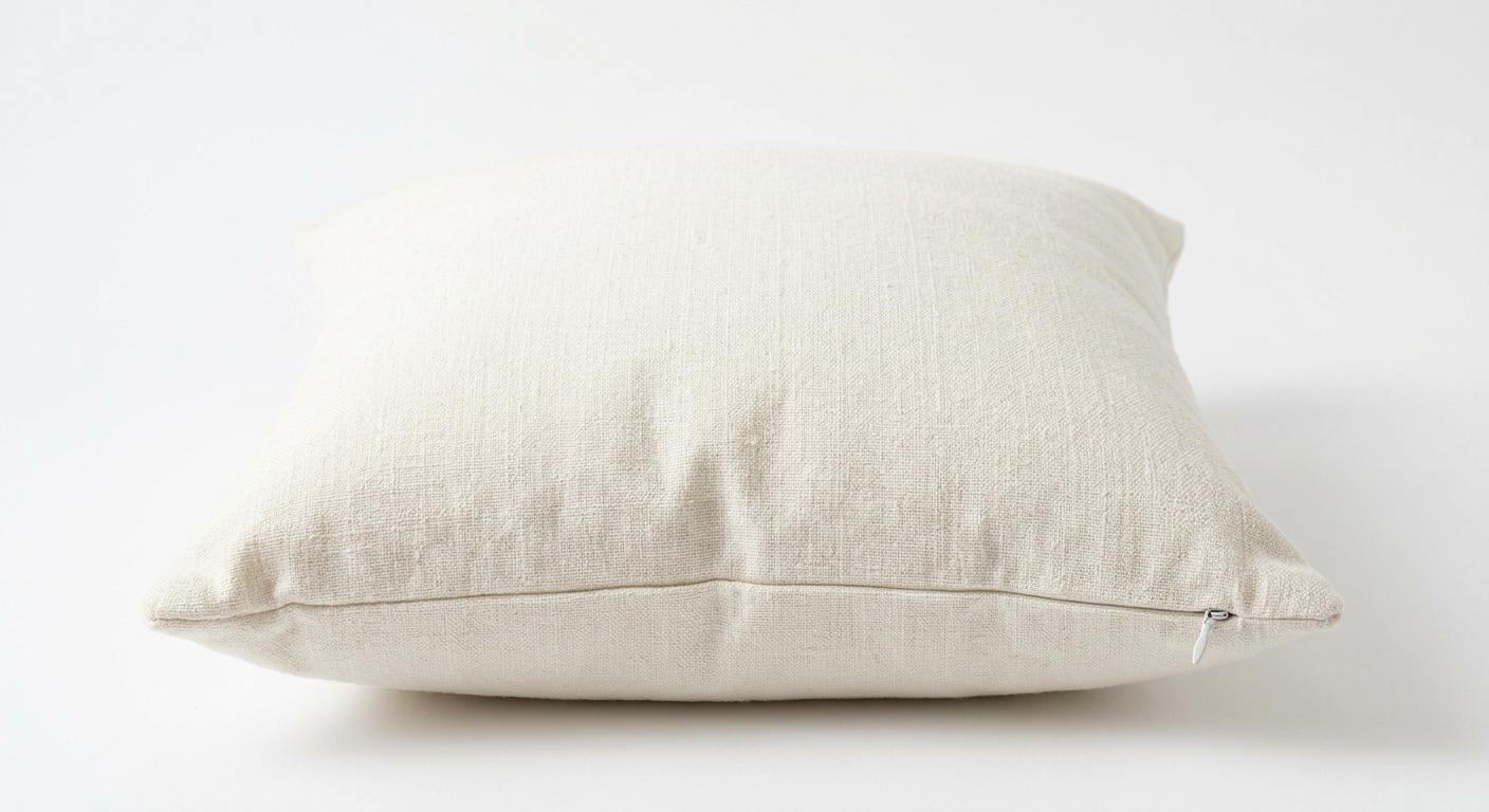 Warm throw pillow (White Fabric)