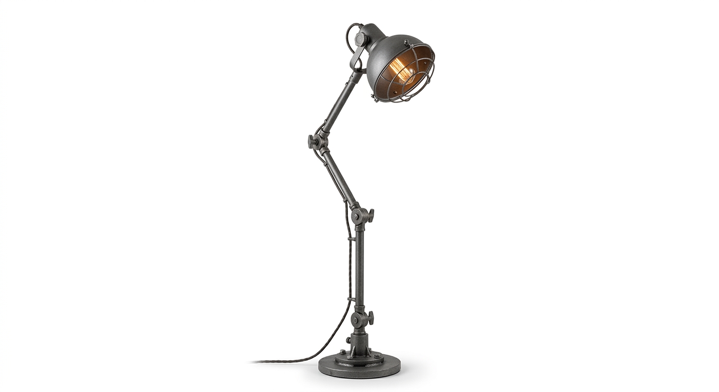 Industrial floor lamp (Gray Metal)