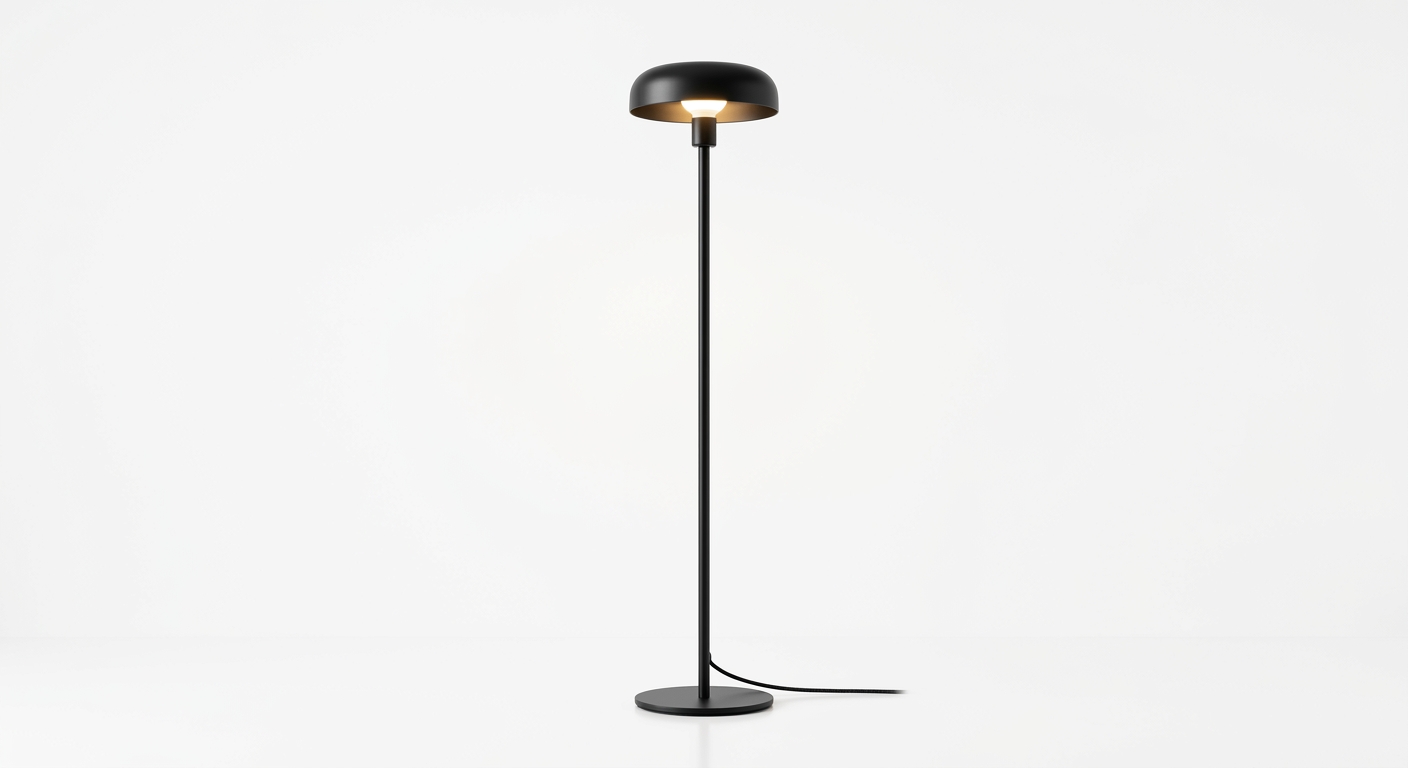 Minimalist floor lamp (Black Metal)
