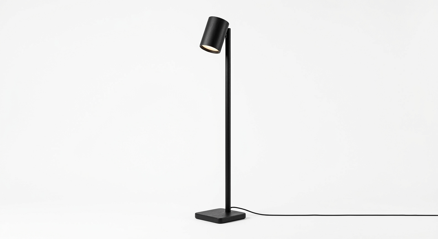 Minimalist floor lamp (Black Wood)