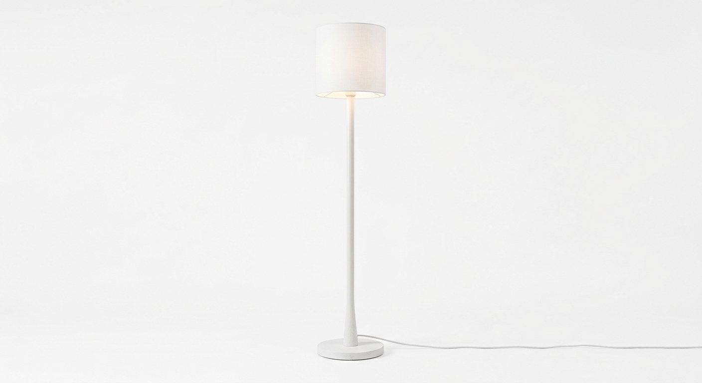 Minimalist floor lamp (White Wood)