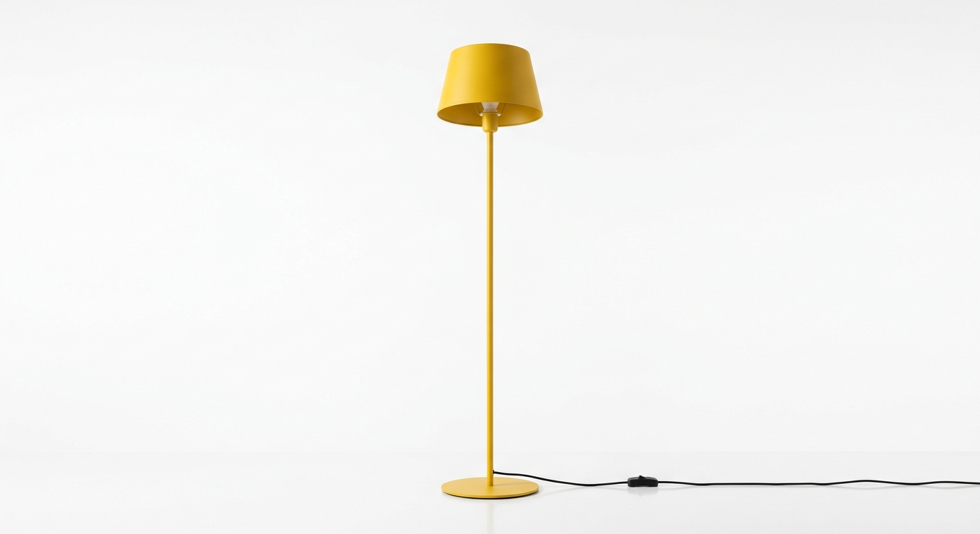 Minimalist floor lamp (Yellow Metal)