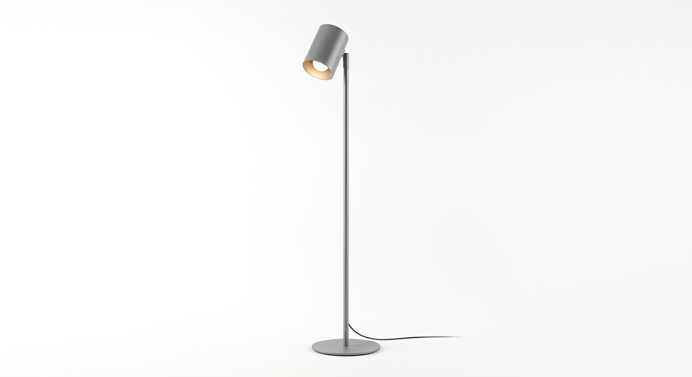 Modern floor lamp (Gray Metal)