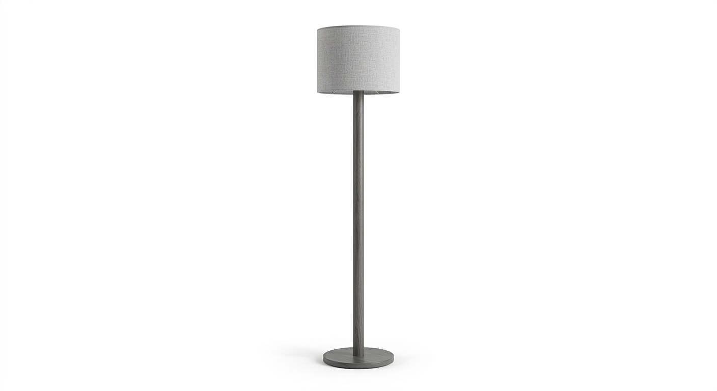 Modern floor lamp (Gray Wood)