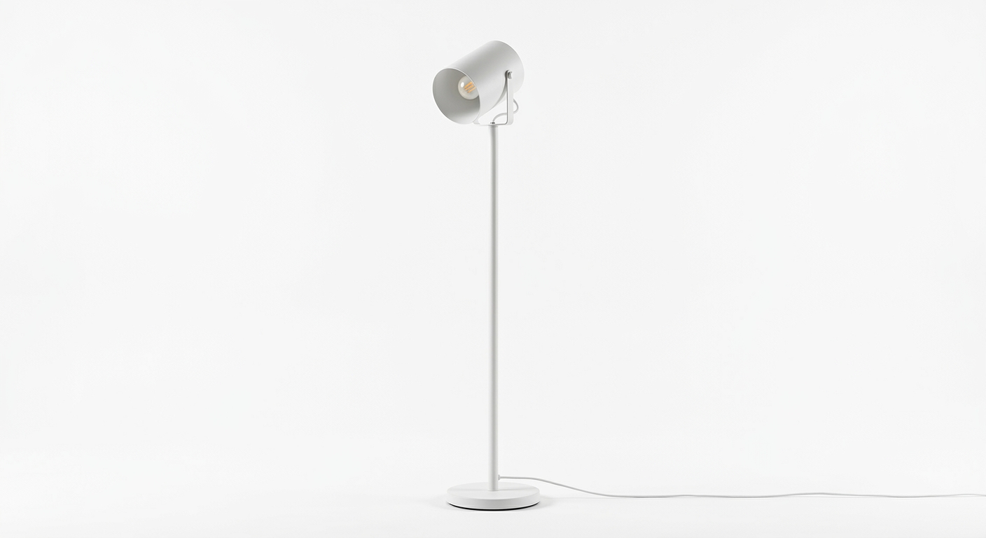 Modern floor lamp (White Metal)
