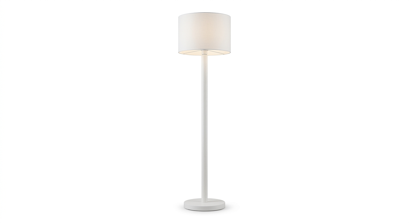 Modern floor lamp (White Wood)