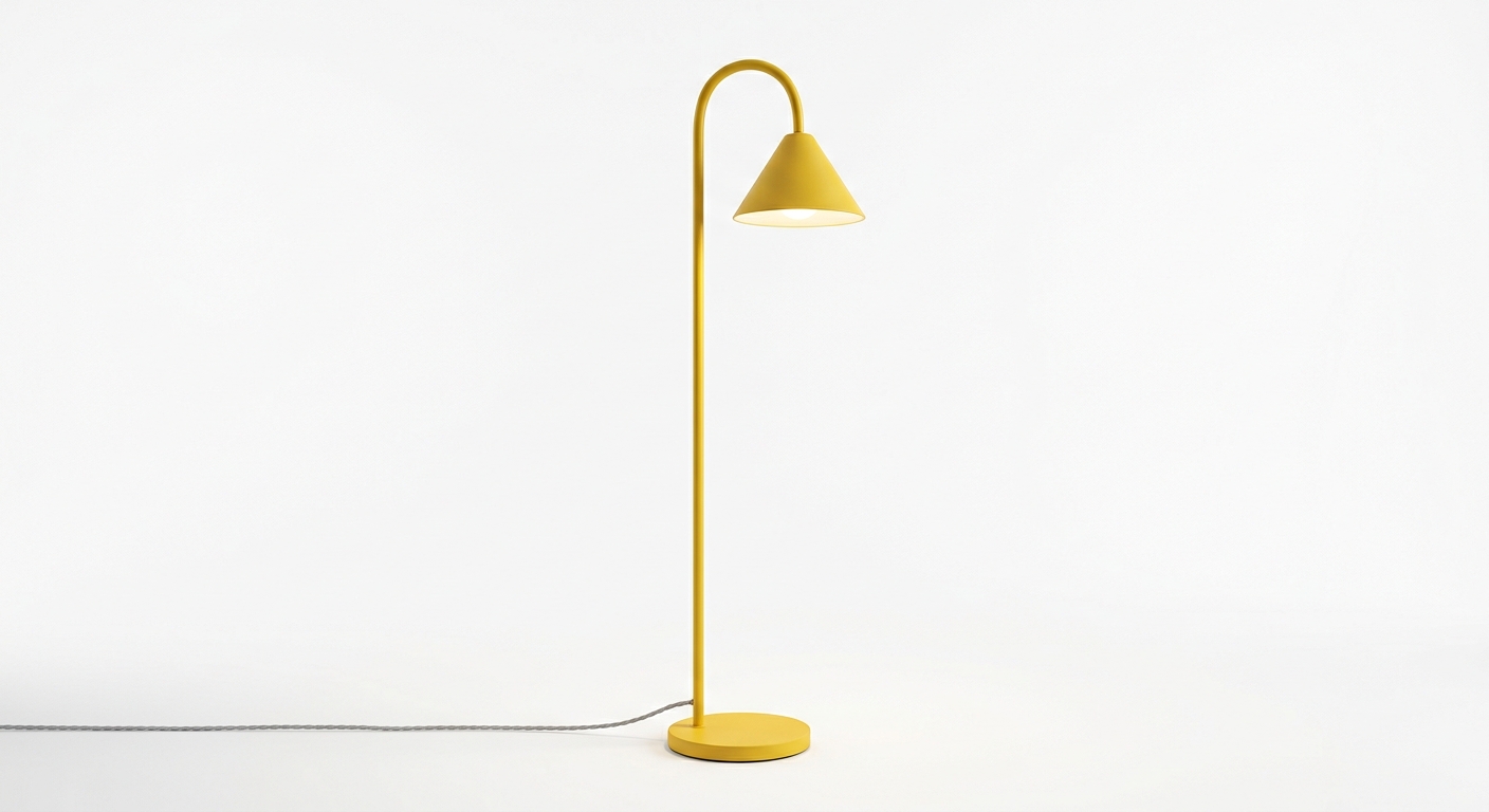 Modern floor lamp (Yellow Metal)
