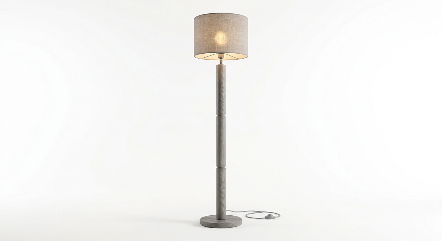 Warm floor lamp (Gray Wood)