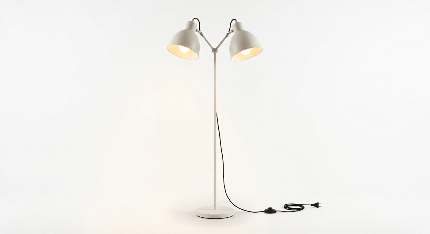 Warm floor lamp (White Metal)