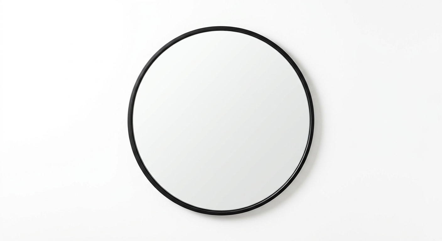 Scandinavian round mirror (Black Metal)