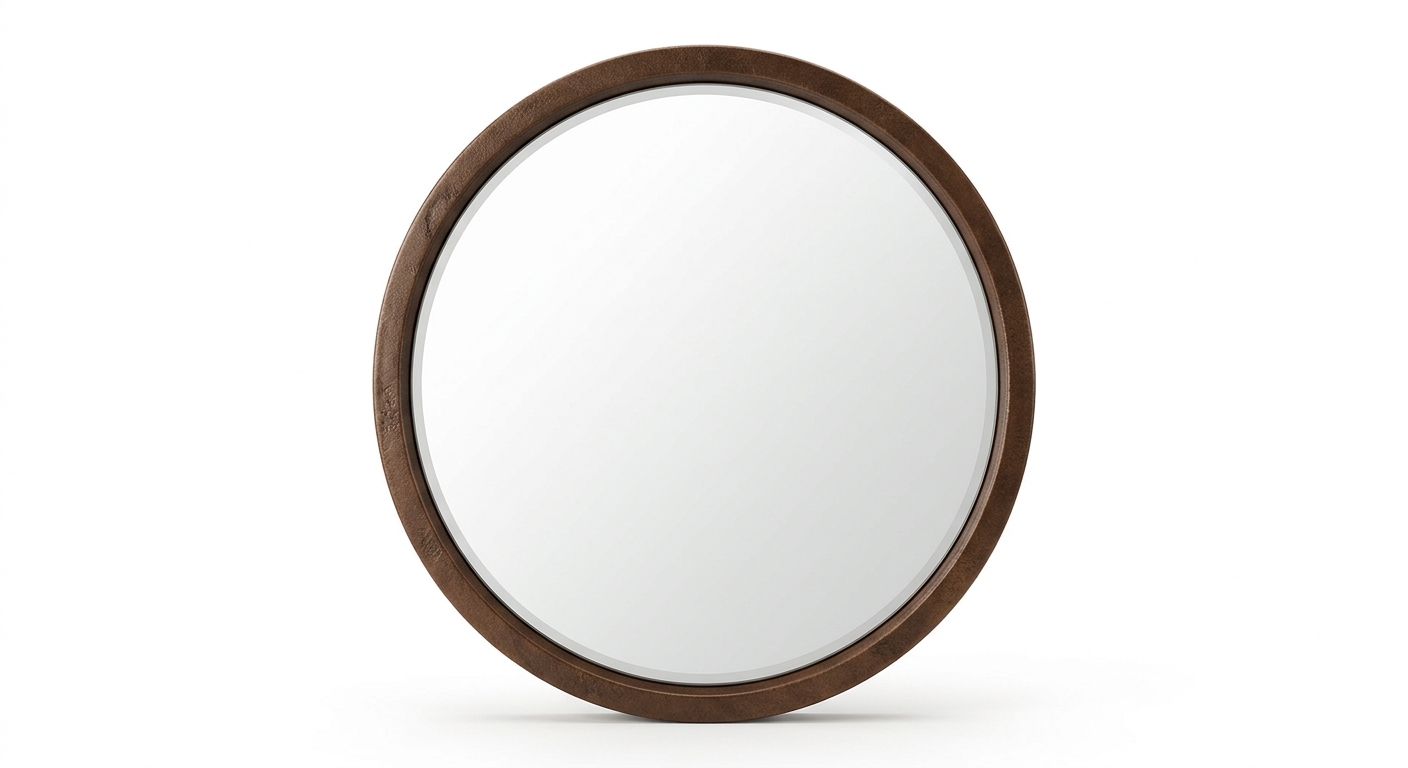 Warm round mirror (Brown Metal)