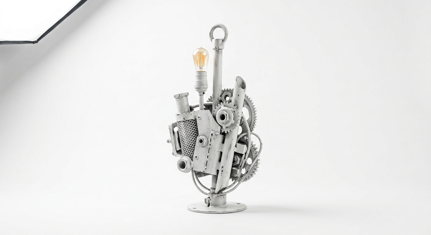 Industrial decor object (White Metal)