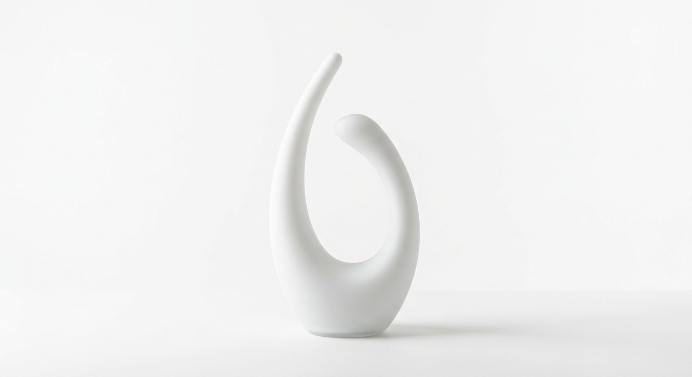 Minimalist decor object (White Glass)