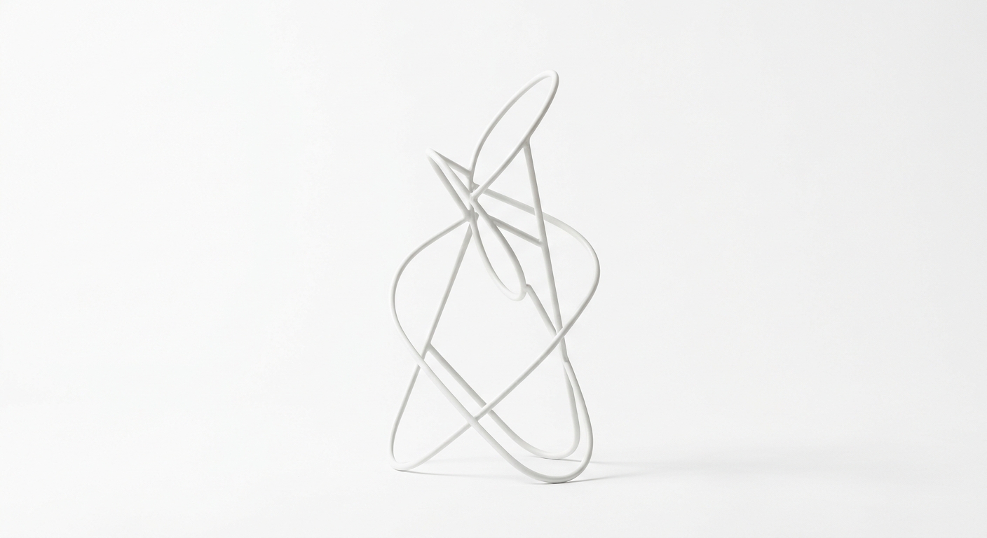 Minimalist decor object (White Metal)