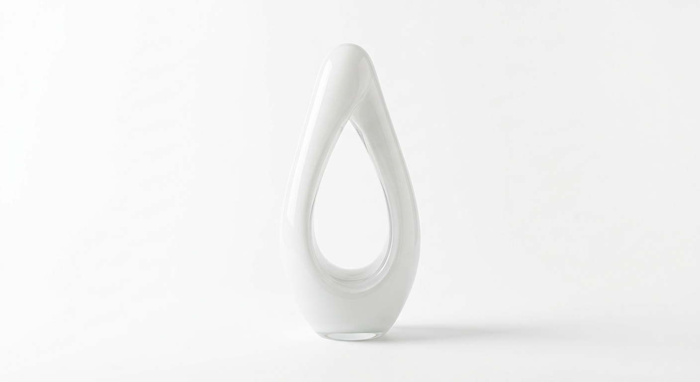 Modern decor object (White Glass)