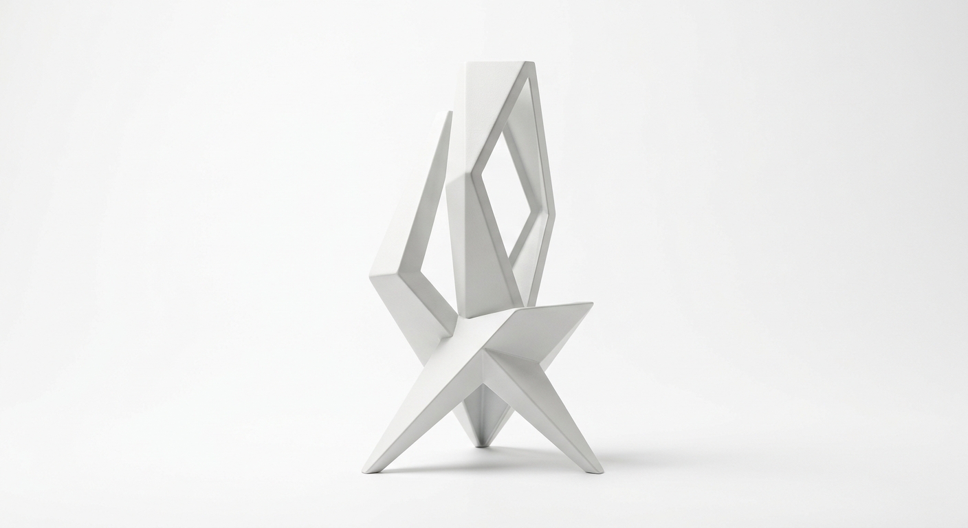Modern decor object (White Metal)
