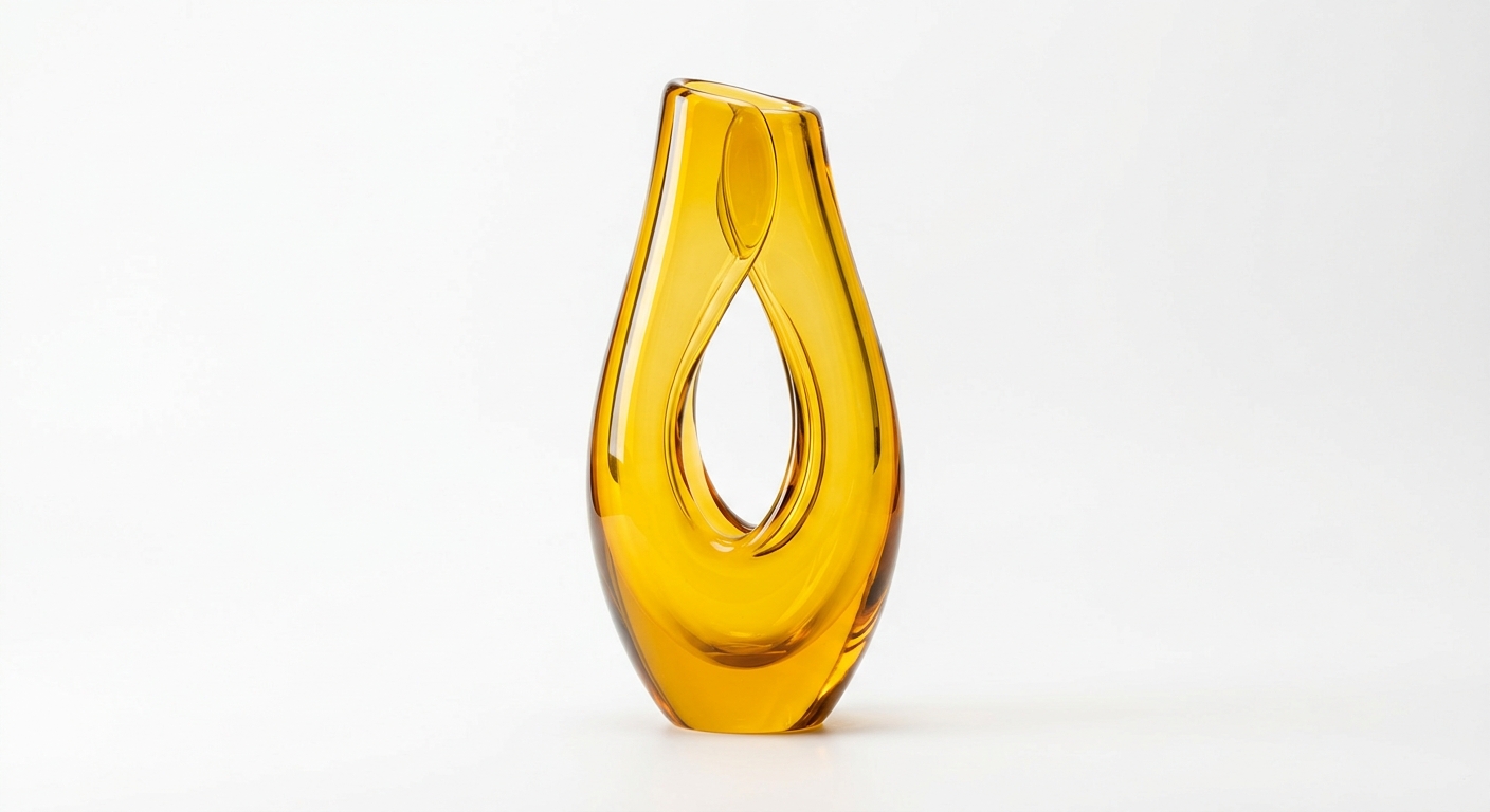 Modern decor object (Yellow Glass)