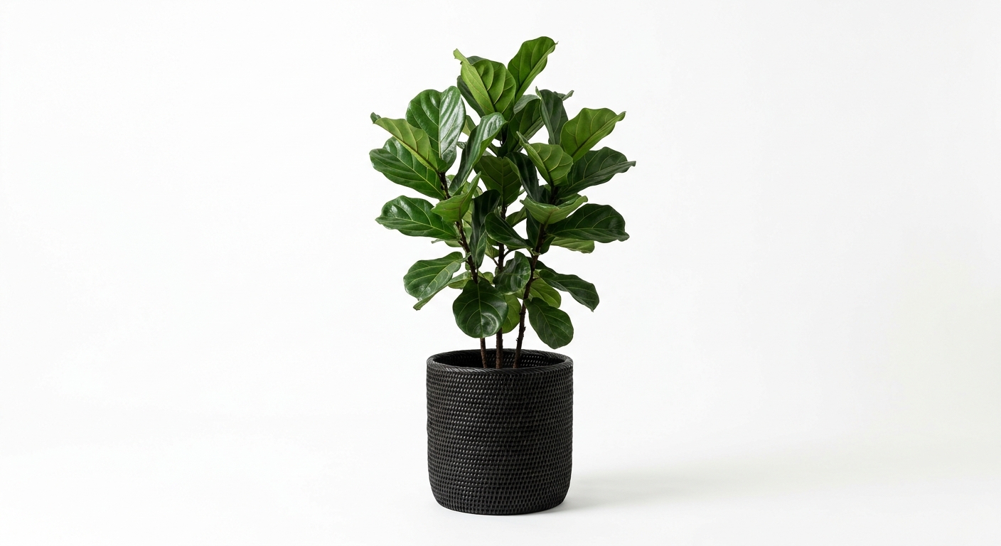 Industrial floor plant (Black Rattan)