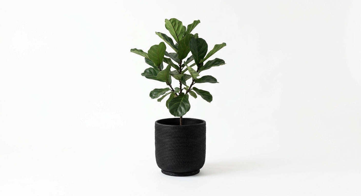 Minimalist floor plant (Black Rattan)