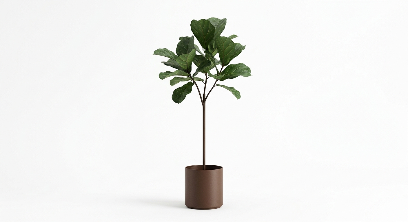 Minimalist floor plant (Brown Metal)