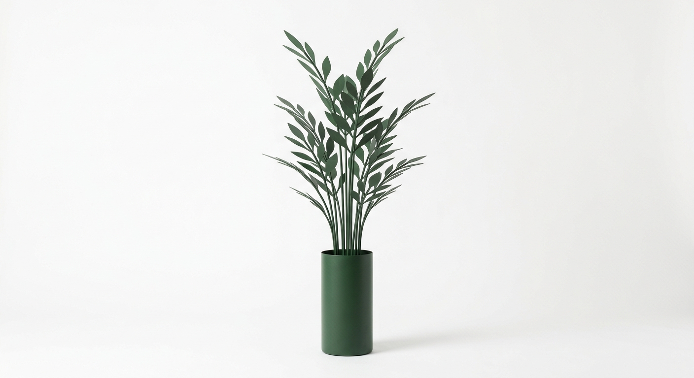 Minimalist floor plant (Green Metal)
