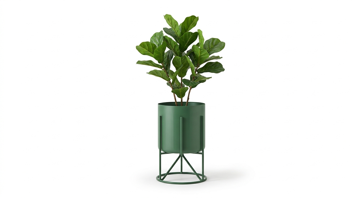 Modern floor plant (Green Metal)