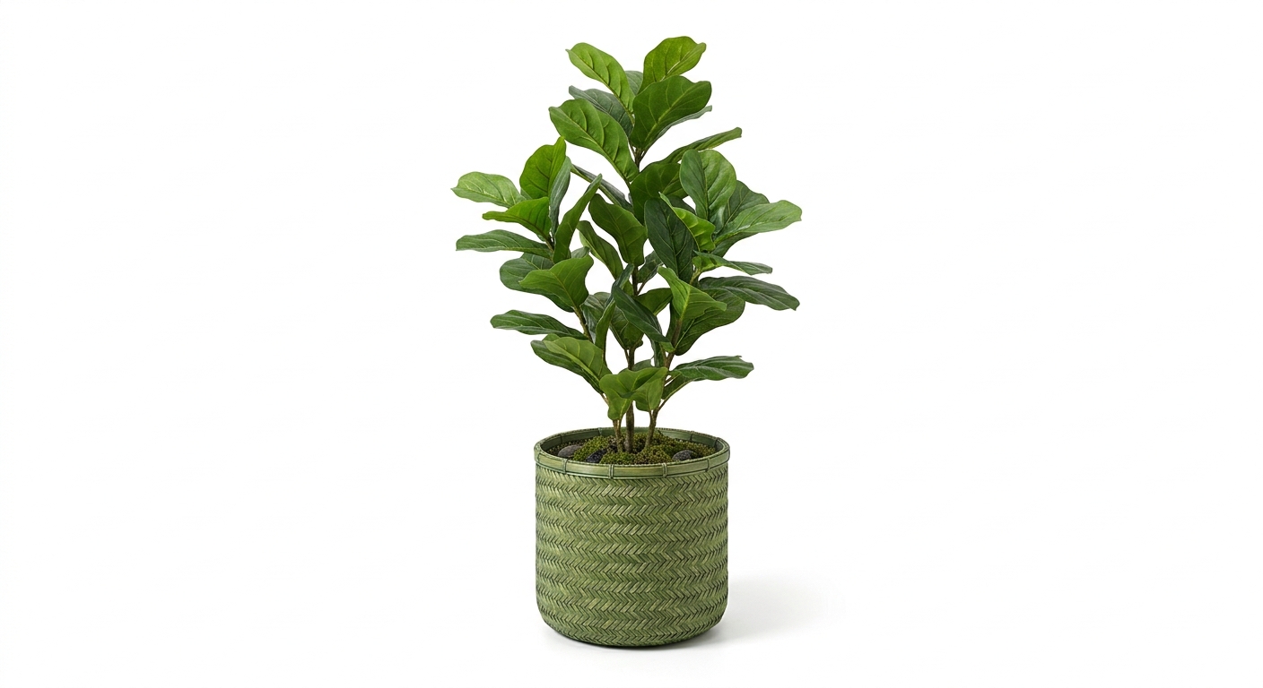 Modern floor plant (Green Rattan)