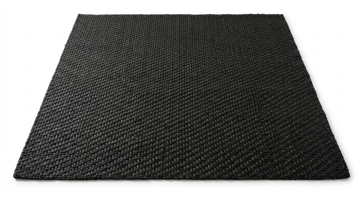 Industrial area rug (Black Rattan)