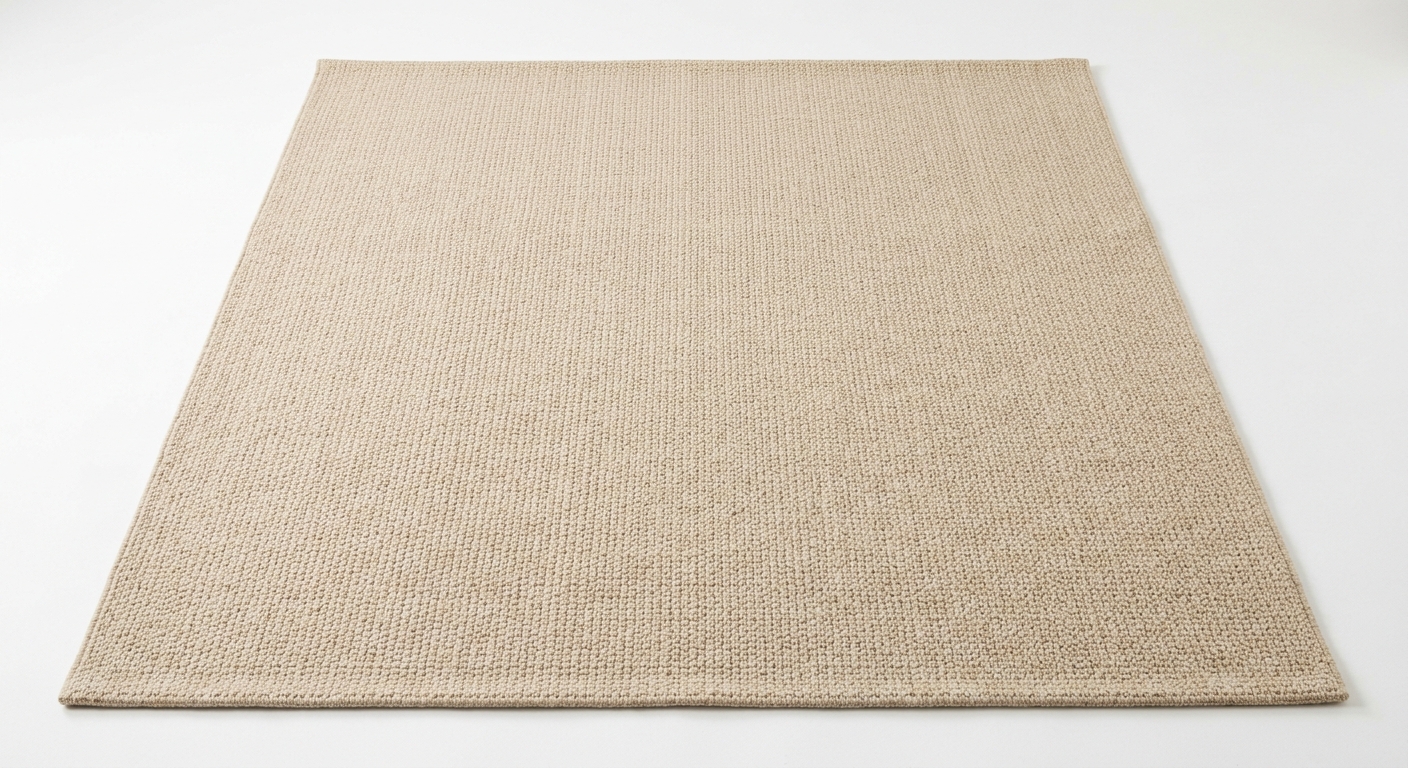 Minimalist area rug (Beige Fabric)