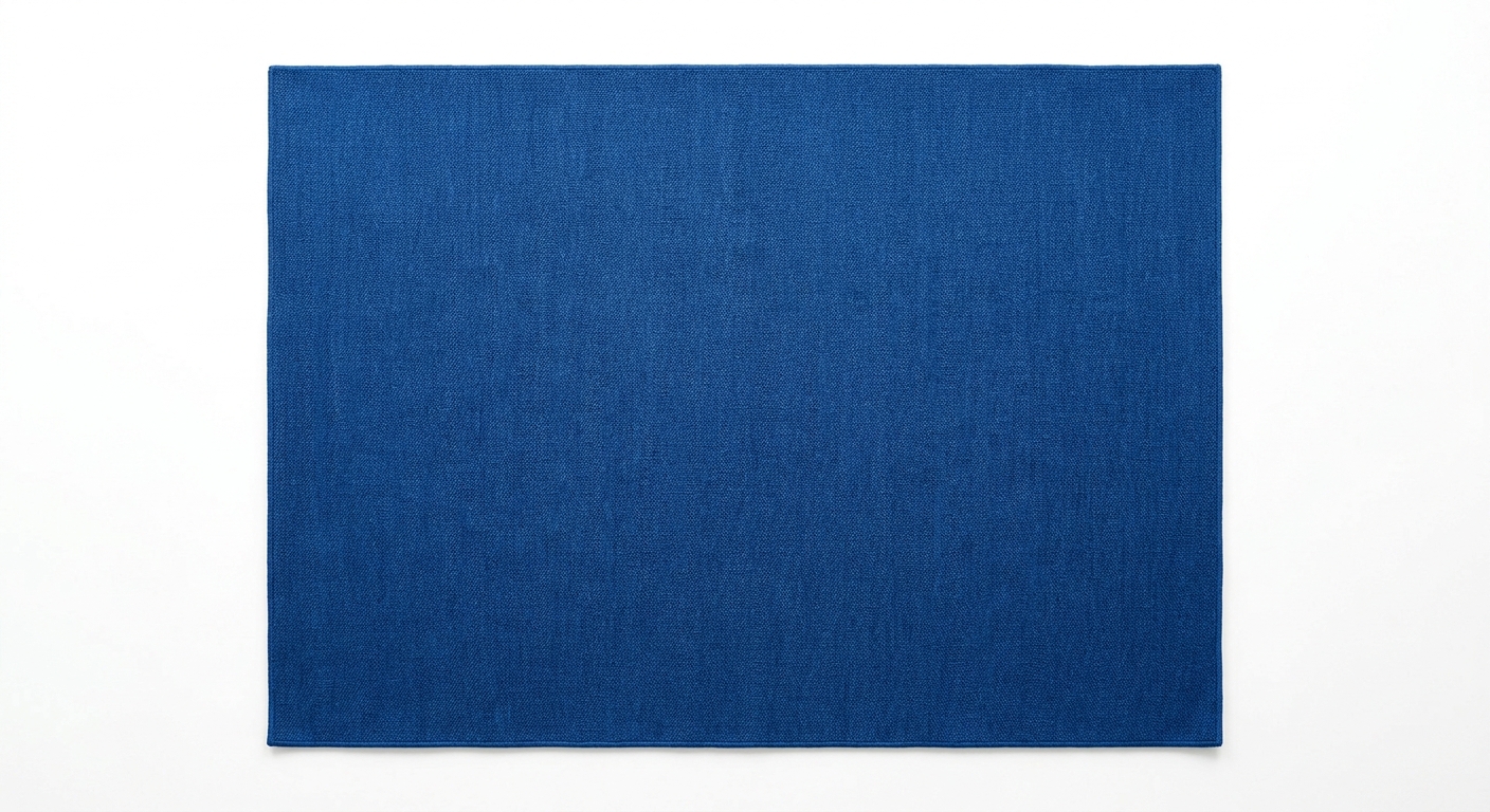Minimalist area rug (Blue Fabric)