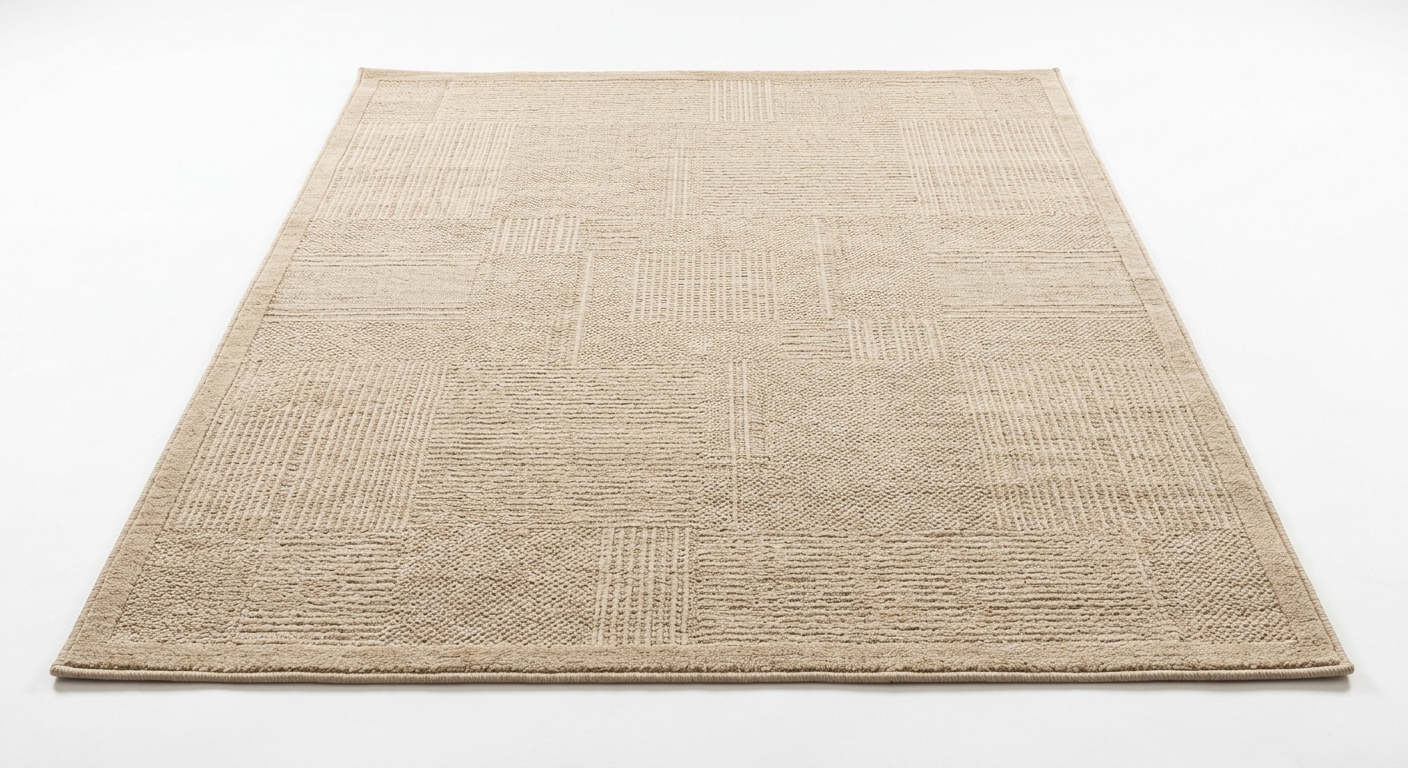 Modern area rug (Beige Fabric)