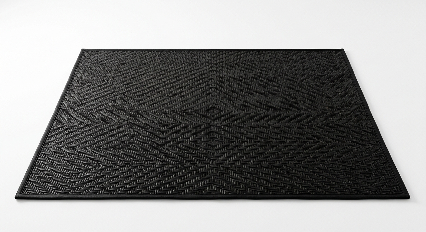Scandinavian area rug (Black Rattan)