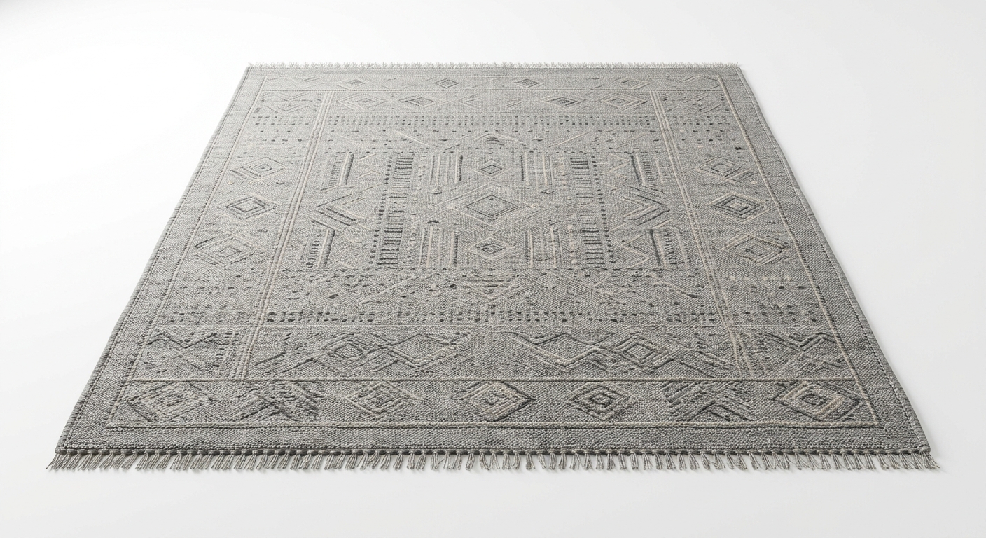 Scandinavian area rug (Gray Fabric)