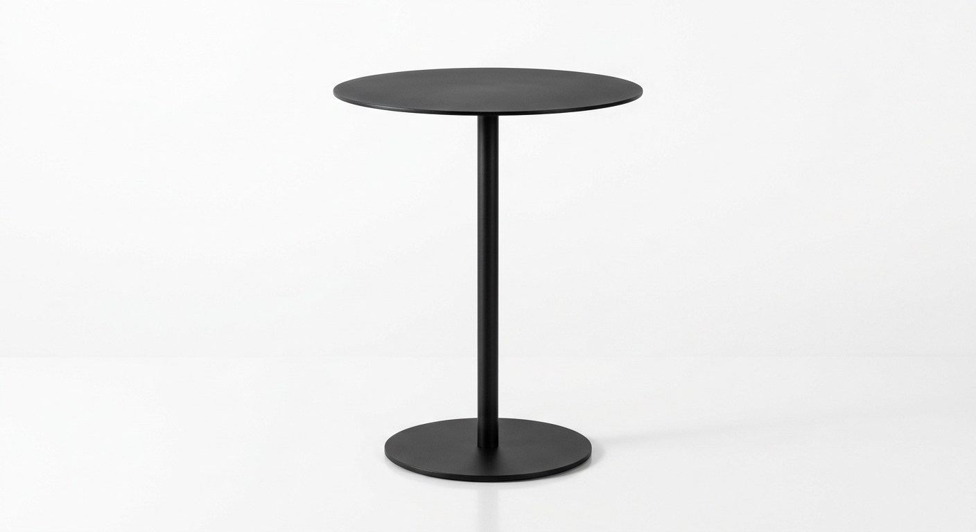 Minimalist side table (Black Metal)