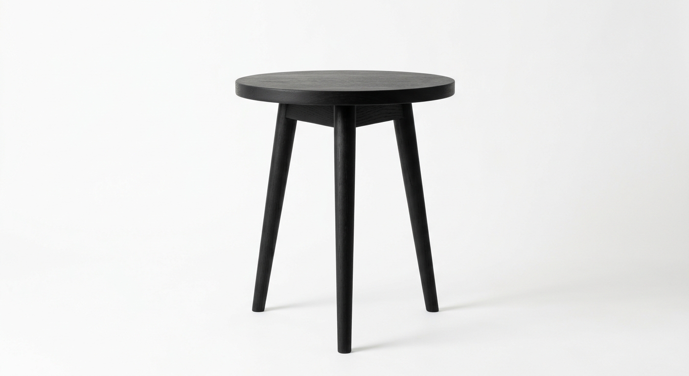 Minimalist side table (Black Wood)