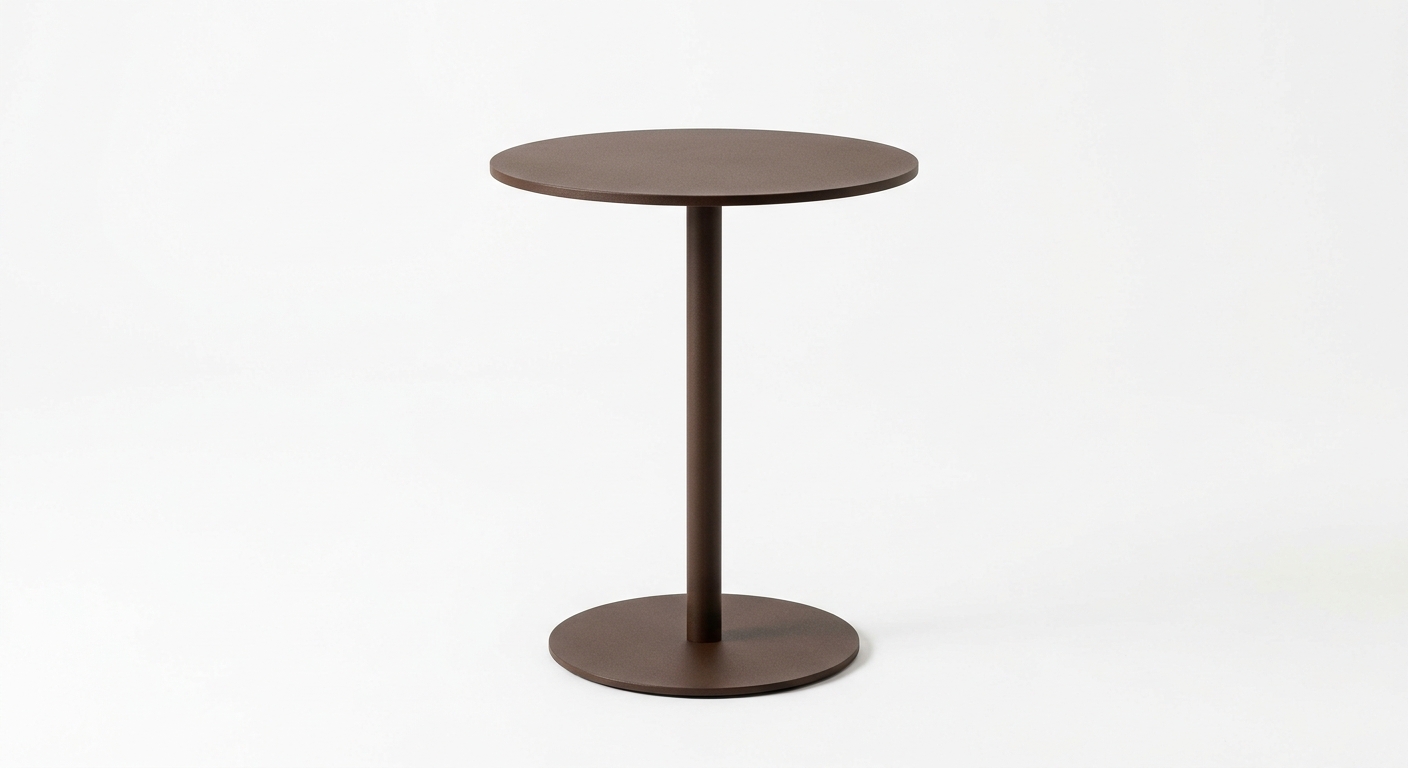 Minimalist side table (Brown Metal)