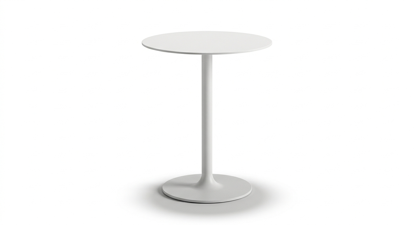 Minimalist side table (White Metal)